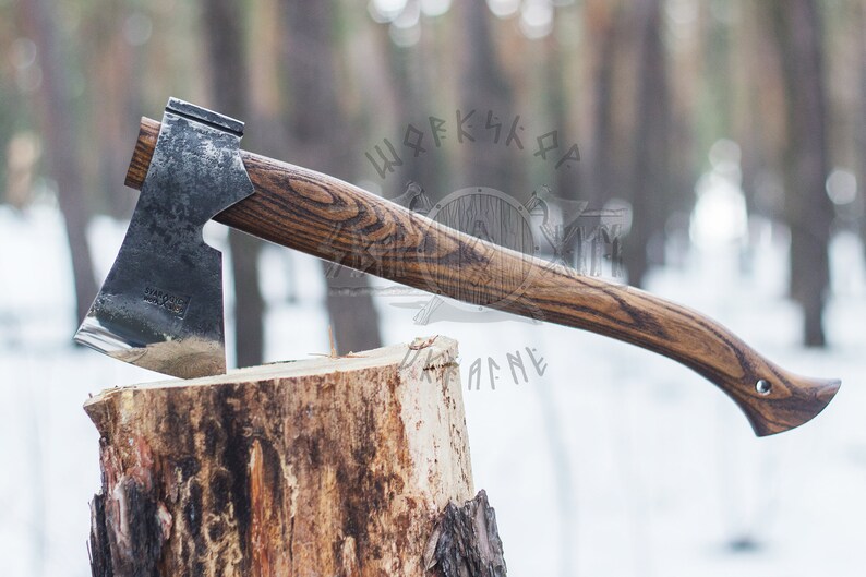 Middle Camping Axe With Long Handle Camping Axe Bushcraft Etsy