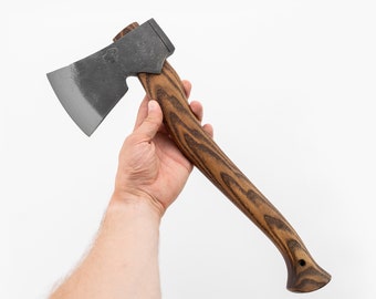 16.5 in Middle Camping Axe with Short Handle for Camping, Hiking, Limbing, Splitting