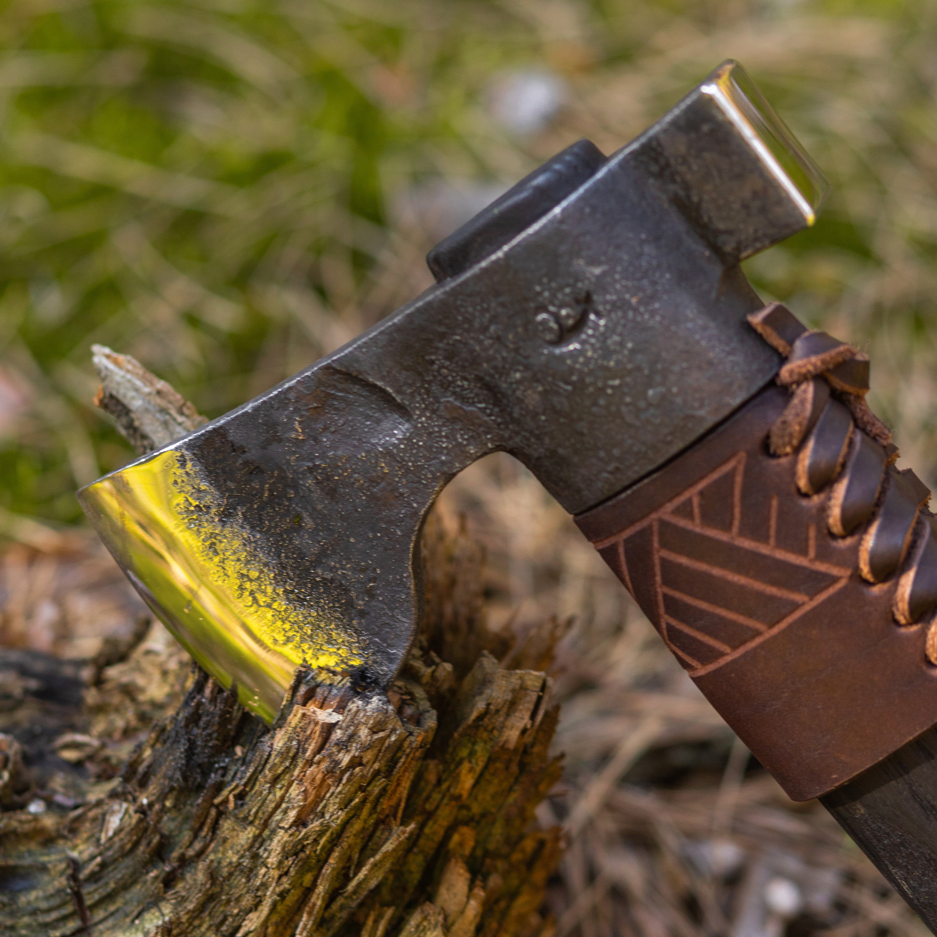 SHINY CRAFTS Viking Axe Mens Axes Hatchet With Leather Sheath