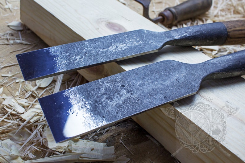 Set of Long Timber Framing Chisels Beveled Edges 15 Etsy