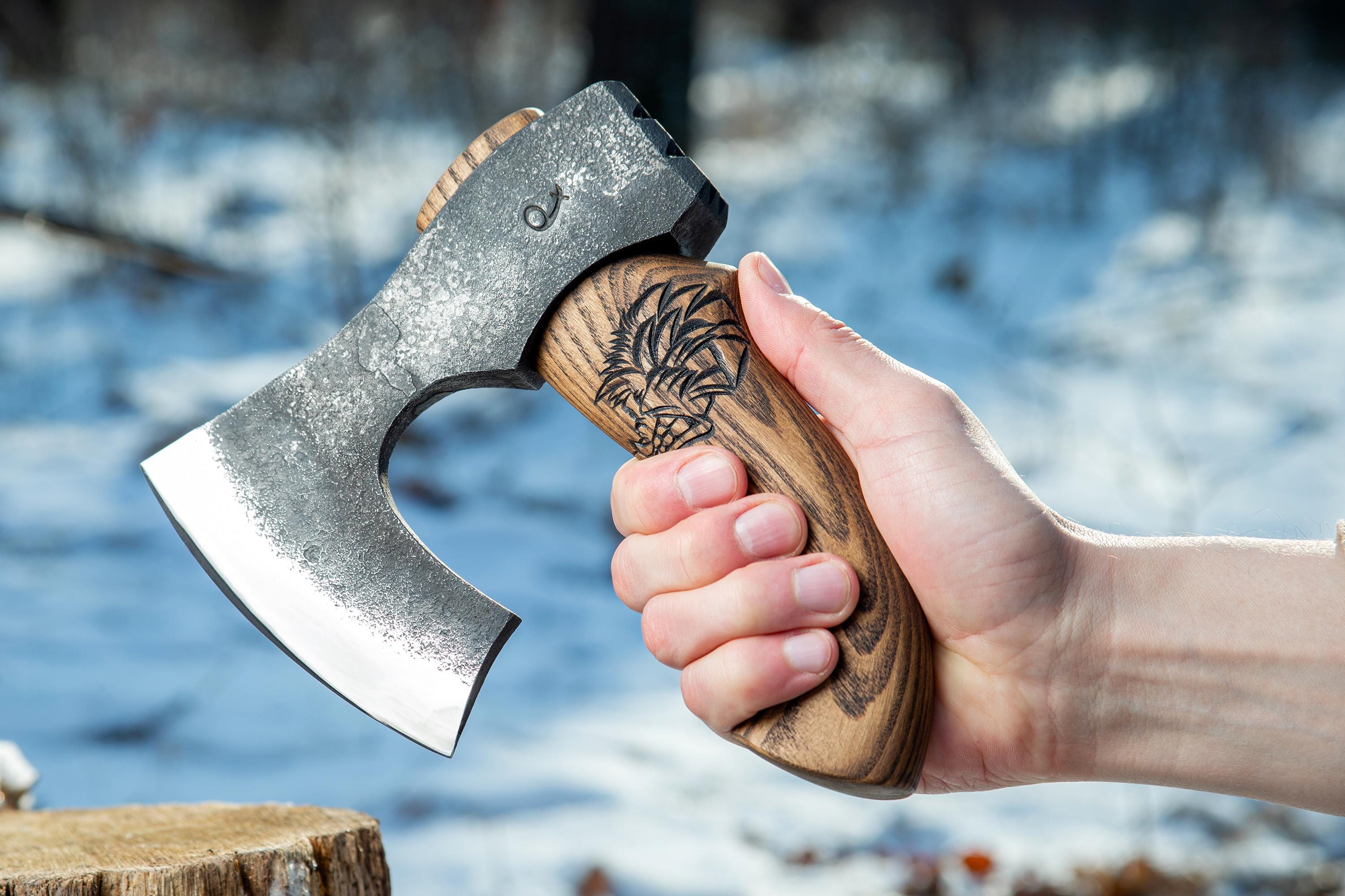 Amazon.co.jp: Viking Axe 高炭素鋼ブレード 手鍛造ハンティング