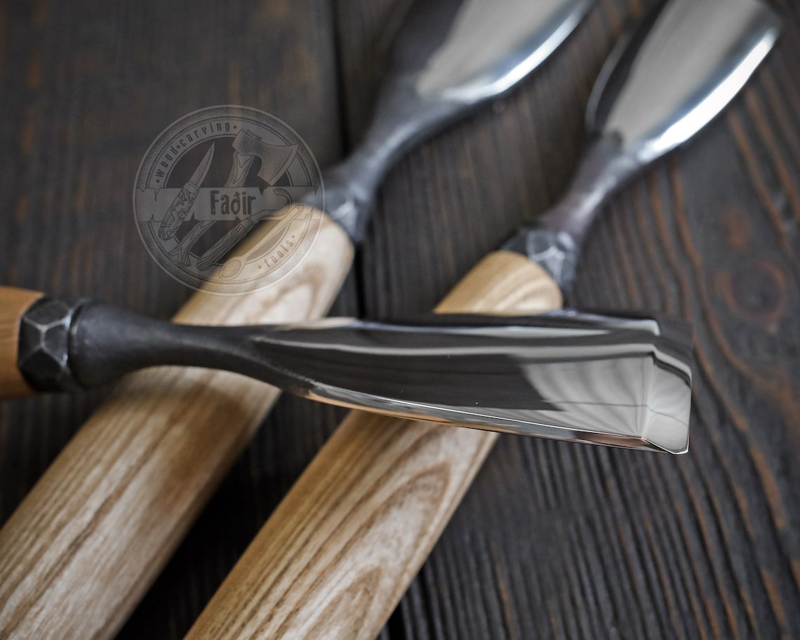 Set of Three Timber Framing Gouges of 40 55 75 Mm - Etsy