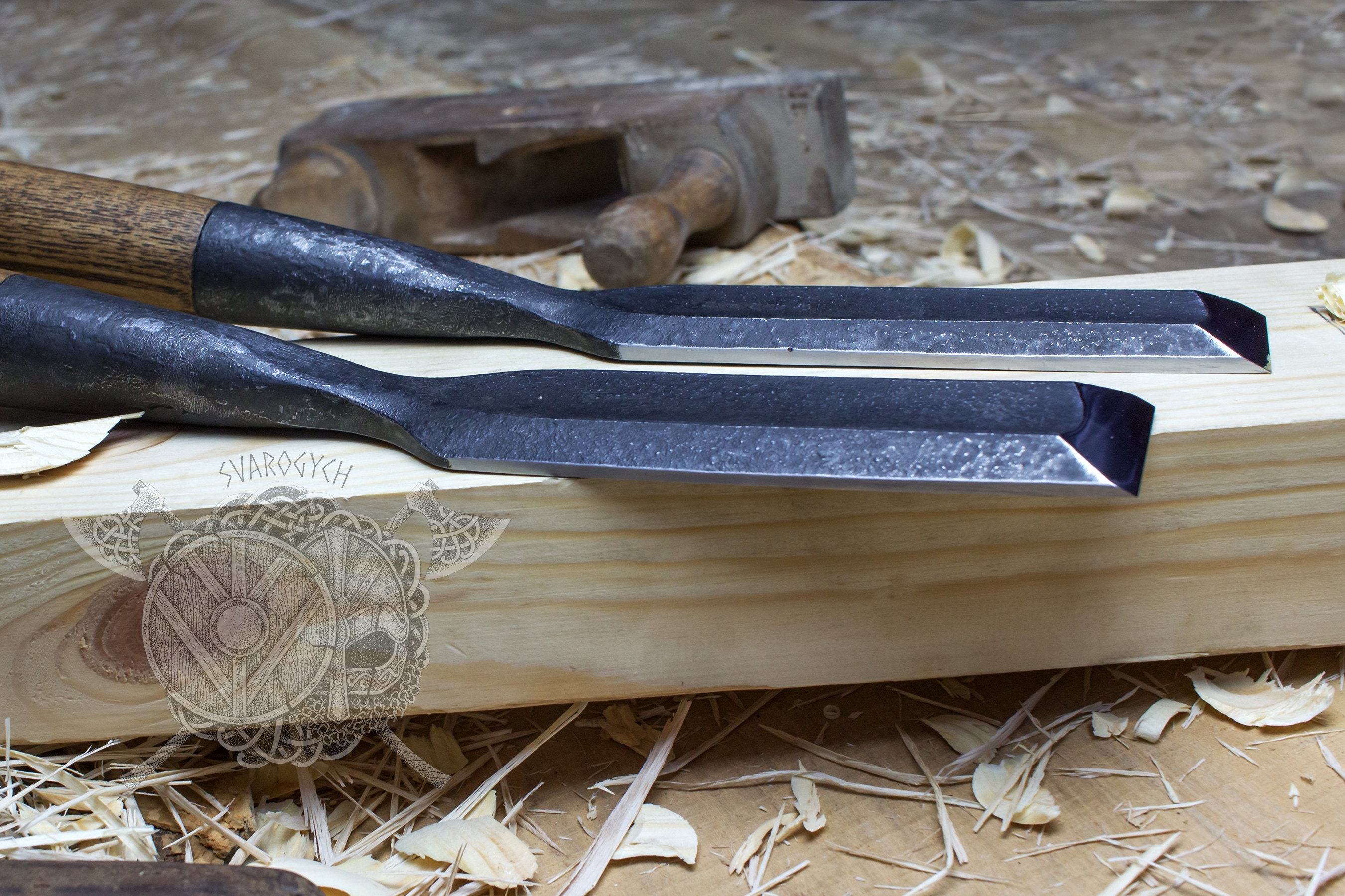 Set of Long Timber Framing Chisels Beveled Edges 15 Etsy