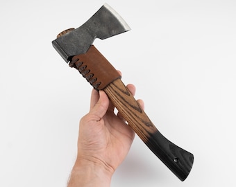 13 inches Small Camping Axe with Short Handle - Small Hatchet for Chopping, Limbing, Splitting, Camping, Backyard.