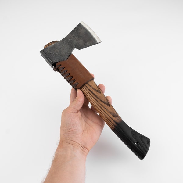 13 inches Small Camping Axe with Short Handle - Small Hatchet for Chopping, Limbing, Splitting, Camping, Backyard.