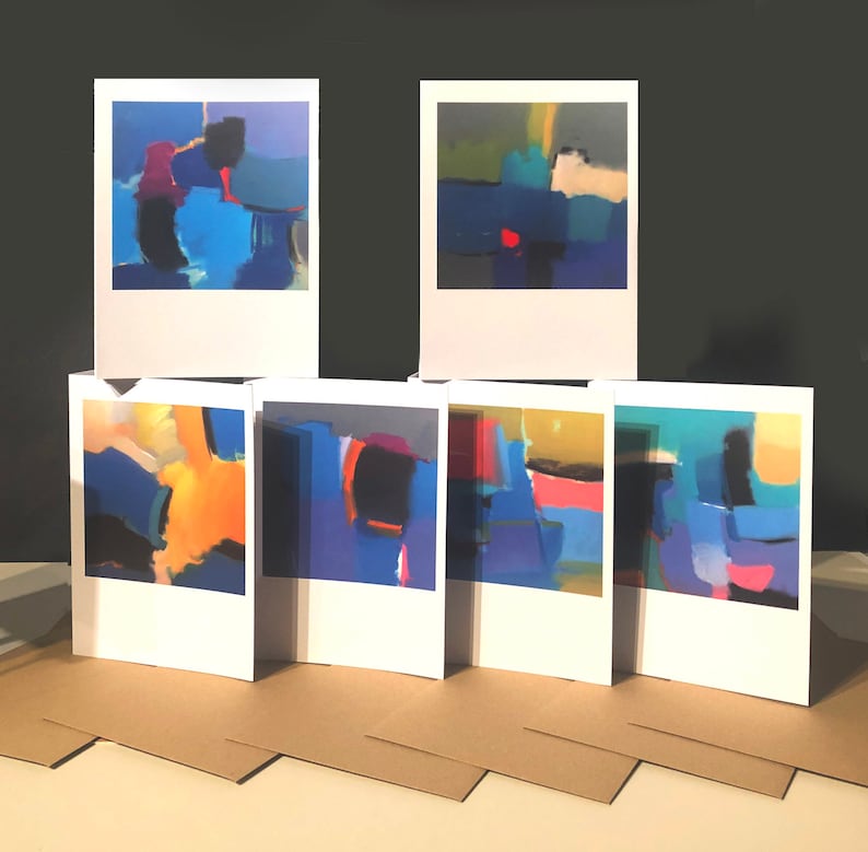 6 Assorted A5 Art Cards. Abstract Art Cards. Blank Greeting Card 6 Assorted A5 Art Cards. Abstract Art Cards. Blank Greeting Card