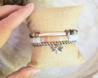 Bracelet stack, bracelet set, mom gift, bracelet set