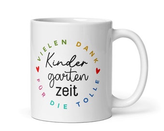 Tasse / Vielen Dank für die tolle Kinderkartenzeit - Erzieherin - Tagesmutter - Kindergartenabschied - Abschiedsgeschenk