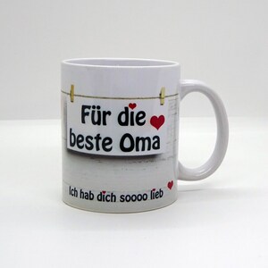 Tasse / Für die beste Oma Muttertag Weihnachten Lieblingsoma Bild 1