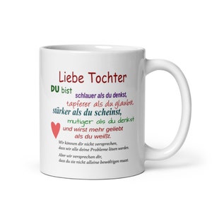 Tasse / Tasse Liebe Tochter wir Versprechen Bild 1