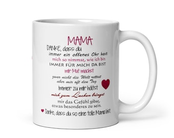 Tasse /  MAMA, Danke - (ICH) - Muttertag- Weihnachten