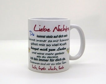 Tasse / Liebe Nichte - ich / Tante / Onkel