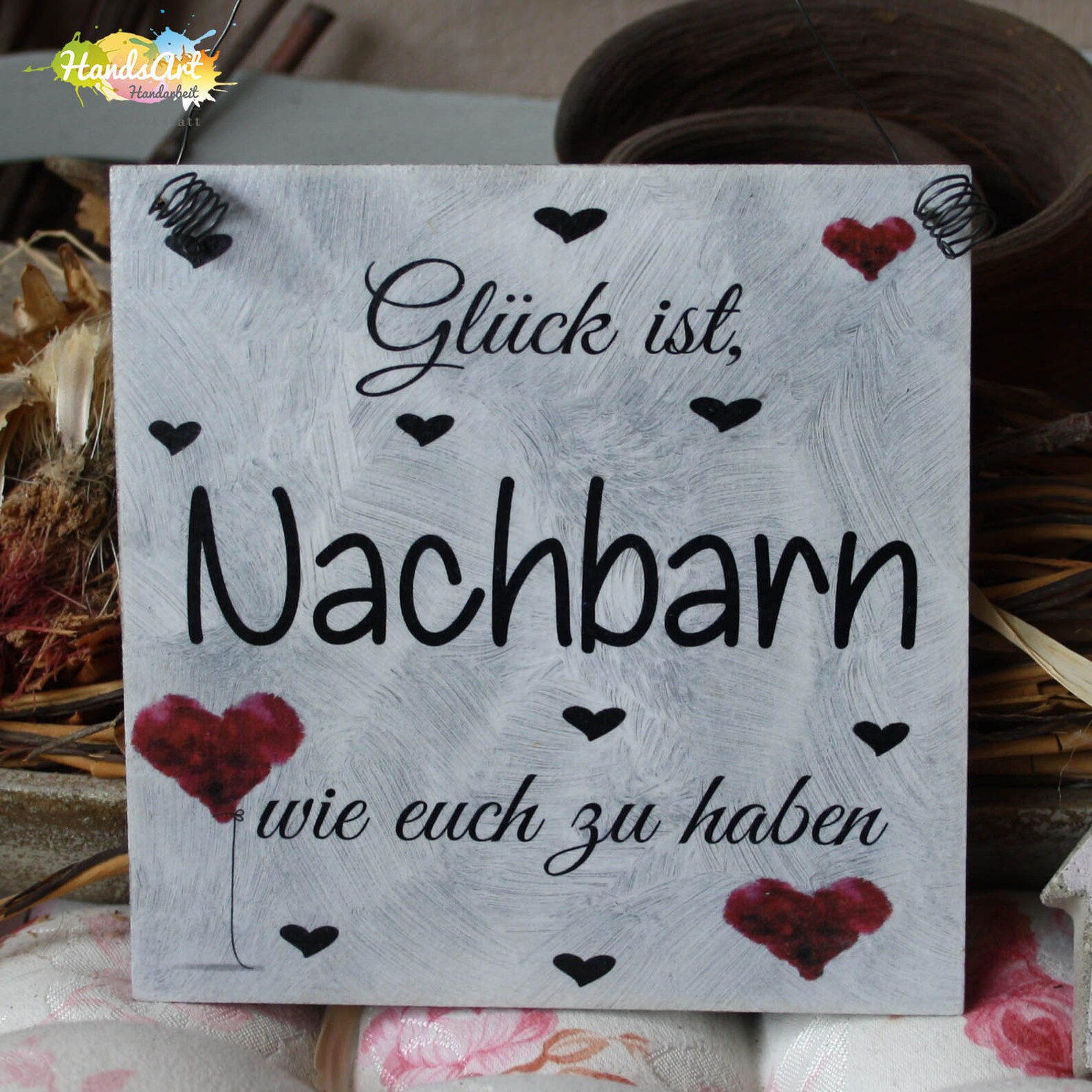 ShabbyStyle Schild Glück ist Nachbarn wie euch zu haben Etsy