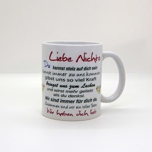 Tasse / Liebe Nichte wir / Tante / Onkel Bild 1