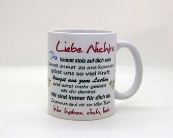 Tasse / Liebe Nichte - wir / Tante / Onkel