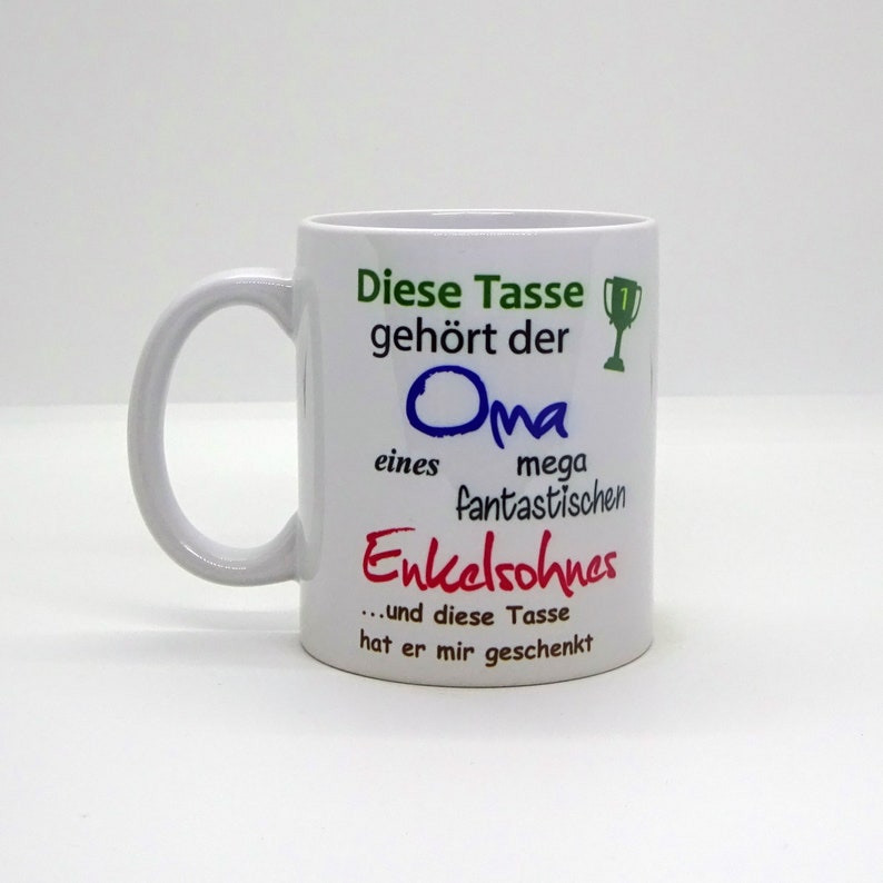 Tasse / Diese Tasse gehört der Oma Enkelsohn Muttertag Weihnachten Bild 2