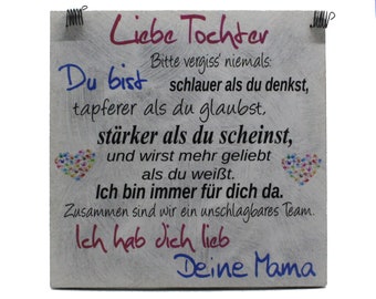 ShabbyStyle Schild -    Liebe Tochter - Deine Mama