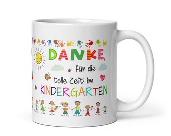 Tasse / Danke, für die tolle Zeit im Kindergarten - Personalisierung mit  Wunschname möglich - Erzieherin - Tagesmutter