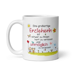 Tasse / Eine großartige Erzieherin Abschiedsgeschenk Erzieherin Tagesmutter Tagesvater Erzieher Lehrer Lehrerin Kitaleitung Bild 3