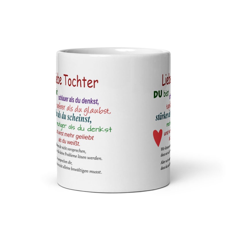 Tasse / Tasse Liebe Tochter wir Versprechen Bild 2