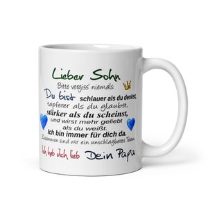 Tasse / Lieber Sohn Dein Papa Bild 1