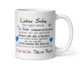 Tasse / Lieber Sohn - Dein Papa