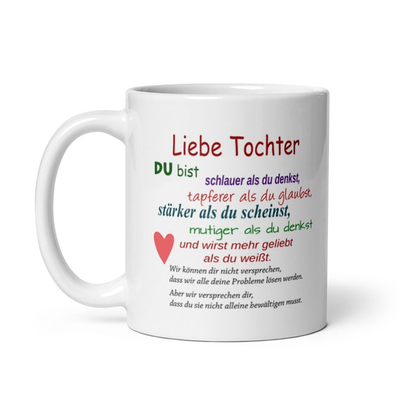 Tasse / Tasse Liebe Tochter wir Versprechen Bild 3