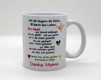 Cup / Thank you Mom - with you the journey began (WE) - Mother's Day - Christmas