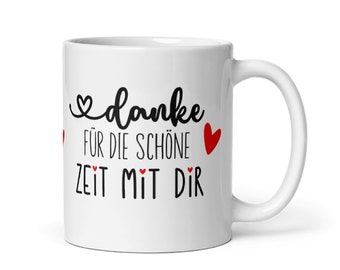 Tasse / Danke für die schöne Zeit mit Dir - Personalisierung mit Wunschname möglich - Erzieherin - Tagesmutter - Erzieher - Abschied