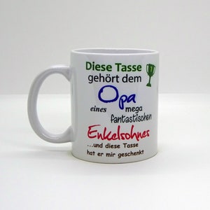 Tasse / Diese Tasse gehört dem Opa Enkelsohn Vatertag Weihnachten Bild 2