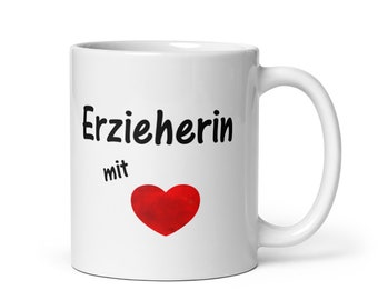 Tasse / Erzieherin mit Herz