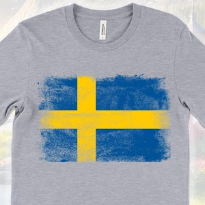 Sweden Flag Shirt, Swedish Gifts, Swedish Flag T-Shirt Gift, Swedish Shirts, Swedish Clothing