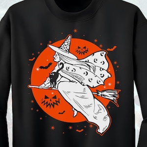 halloween witch sweatshirt women