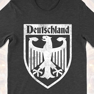Deutschland Coat of Arms T Shirt, Germany T Shirt Gift, German Eagle Crest Shirt, Vintage Bundesadler Shirt, German Heritage Gift