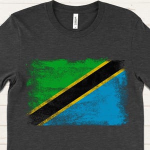 Tanzania Flag Shirt, Tanzanian Flag T-Shirt, Tanzanian Pride Gift, Patriotic Tanzania Shirt, Tanzania Souvenir Tee