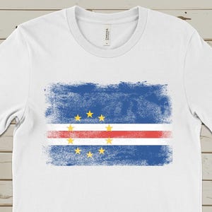 Cape Verde Flag T-Shirt, Cabo Verde National Graphic Tee, Unisex Country Pride Shirt