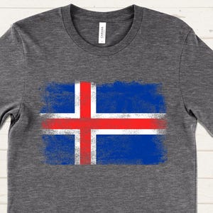 Iceland Flag T-Shirt, Distressed Icelandic Pride Shirt, Unisex National Colors Tee