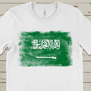Saudi Arabia Flag T-Shirt, Distressed Saudi Pride Shirt, Unisex National Colors Tee