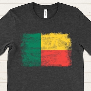 Benin Flag T-Shirt, Beninese National Graphic Tee, Unisex Country Pride Shirt
