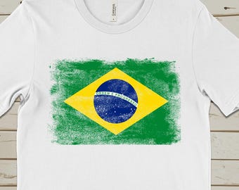 Brazil Flag T Shirt, Brazilian National Graphic Tee, Unisex Country Pride Shirt