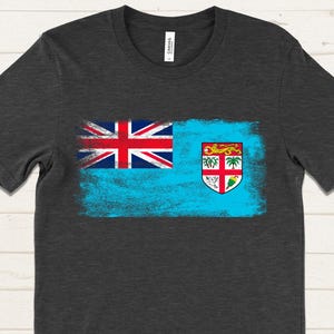 Fiji Flag T-Shirt, Vintage Distressed Fijian Shirt, Unisex Fiji Pride Tee