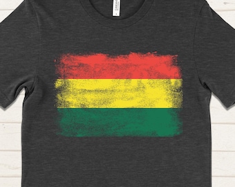 T-shirt Homme Bolivie - Drapeau & Armoiries - Coton - Fait Main - Neuf Avec étiquettes