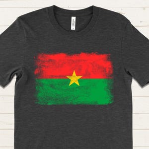 Burkina Faso Flag T-Shirt, Burkinabe National Graphic Tee, Unisex Country Pride Shirt