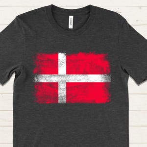 Denmark Flag T-Shirt, Danish National Graphic Tee, Unisex Country Pride Shirt