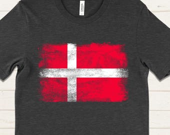 Denmark Flag T-Shirt, Danish National Graphic Tee, Unisex Country Pride Shirt