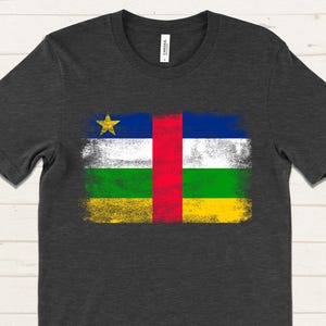 Central African Republic Flag T-Shirt, CAR National Graphic Tee, Unisex Country Pride Shirt