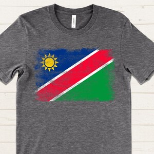 Namibia Flag T-Shirt, Distressed Namibian Pride Shirt, Unisex National Colors Tee