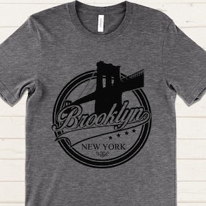Brooklyn New York T-Shirt, Brooklyn Bridge Tee Shirt, NYC Travel Shirt, Vintage Brooklyn Tee, New York City Souvenir Shirt