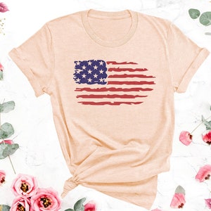 America Flag Shirt, 4th Of July Flag Shirt, Patriotic T-Shirts, USA Flag Shirt, Patriotic American Flag Shirts, USA Flag Distressed Shirt
