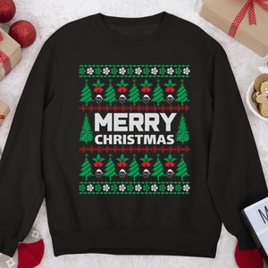 Merry Christmas Ugly Sweatshirt Sweater - Ugly Xmas Sweatshirt